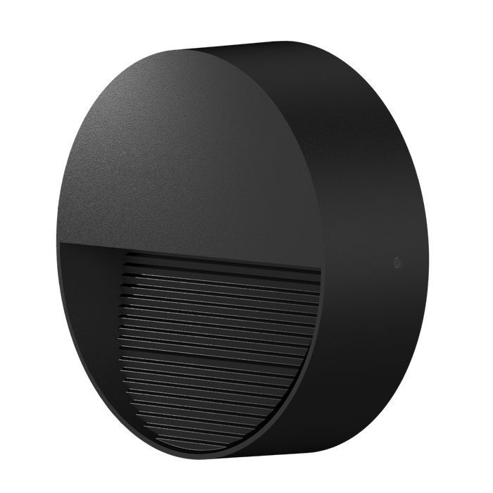 Buy Outdoor Step Lights Australia ALTONA Round LED Outdoor Step Light 5W Black Aluminium 5000K - SE7356NDL/BK
