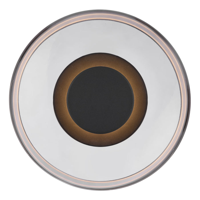 Amity LED Wall Light 8W 3000K Black & Smoke - AMITY WB25-BKSM