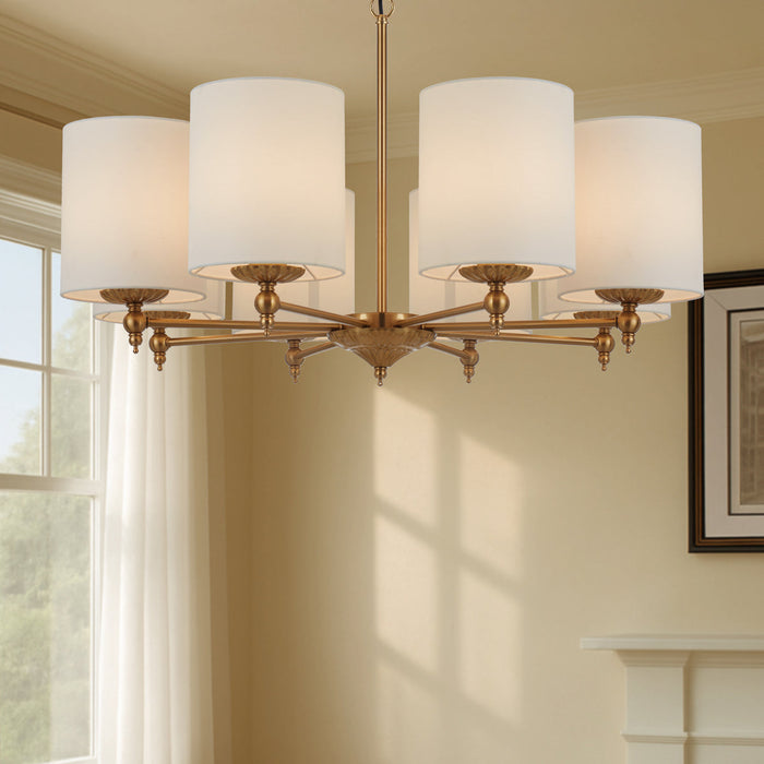 Argos 8 Light Pendant Antique Gold & Ivory - ARGOS PE8-AGIV
