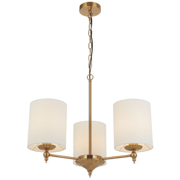Argos 3 Light Pendant Antique Gold & Ivory - ARGOS PE3-AGIV