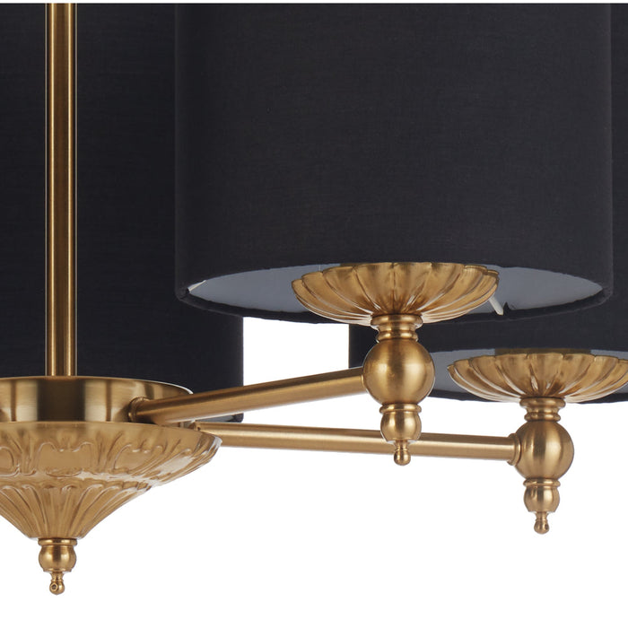 Argos 5 Light Pendant Antique Gold & Black - ARGOS PE5-AGBK