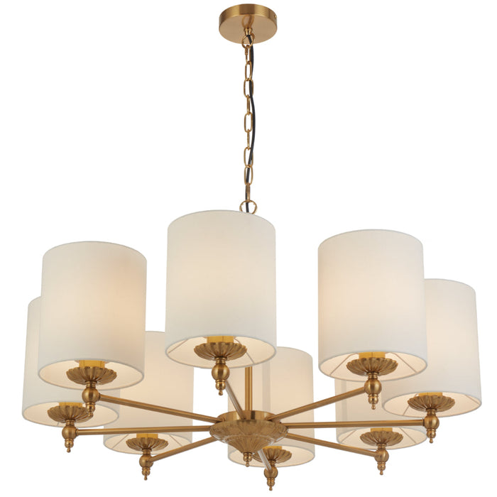 Argos 8 Light Pendant Antique Gold & Ivory - ARGOS PE8-AGIV