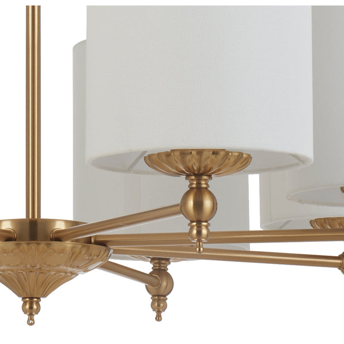 Argos 8 Light Pendant Antique Gold & Ivory - ARGOS PE8-AGIV