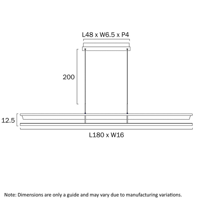 Ariva LED Island Pendant 32W Tri Colour White - ARIVA PE180-WH