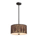 Buy Pendant Lights Australia Autumn 3 Light Pendant Aged Bronze With Amber Lining - AUTUMN02