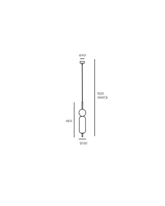 Anet LED Pendant Light 5W 3000K Bronze & Brown Marble - ARO.C1206/BRZ
