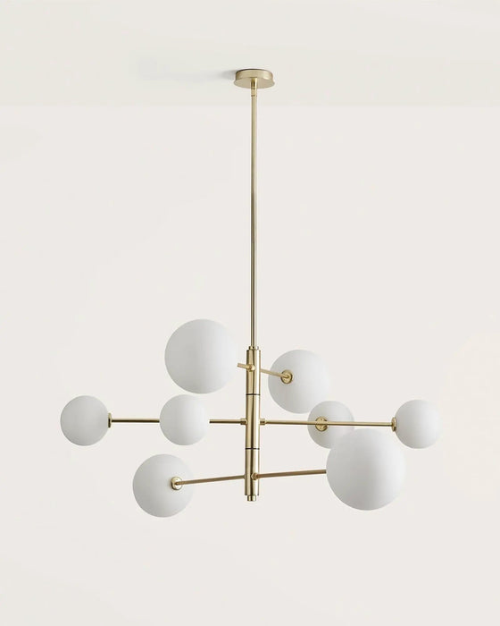 Atom Pendant Light Matte Brass & Clear - ARO.C1214/8/ORO/CLR