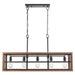 Buy Island Pendant Lights Australia BANQUET Island Pendant 5 Lights Bronze Wood / Iron- BANQUET1