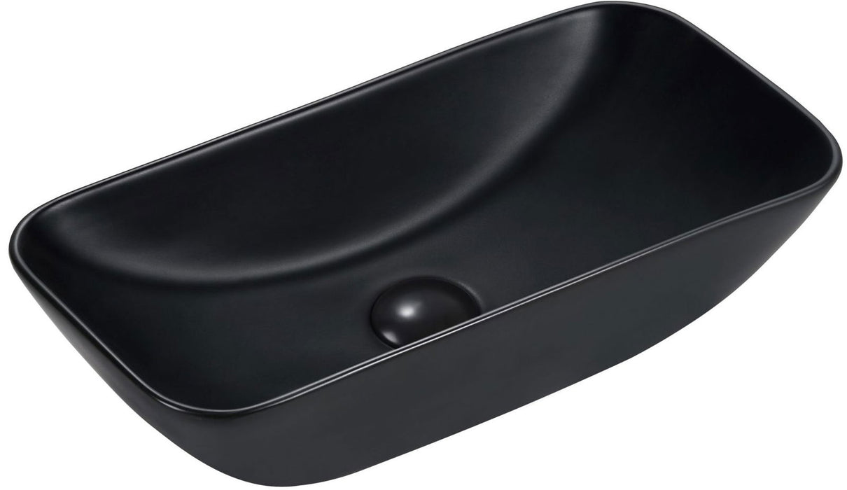 Riva 480mm Above Counter Basin Black - BAS-4823115-BLK