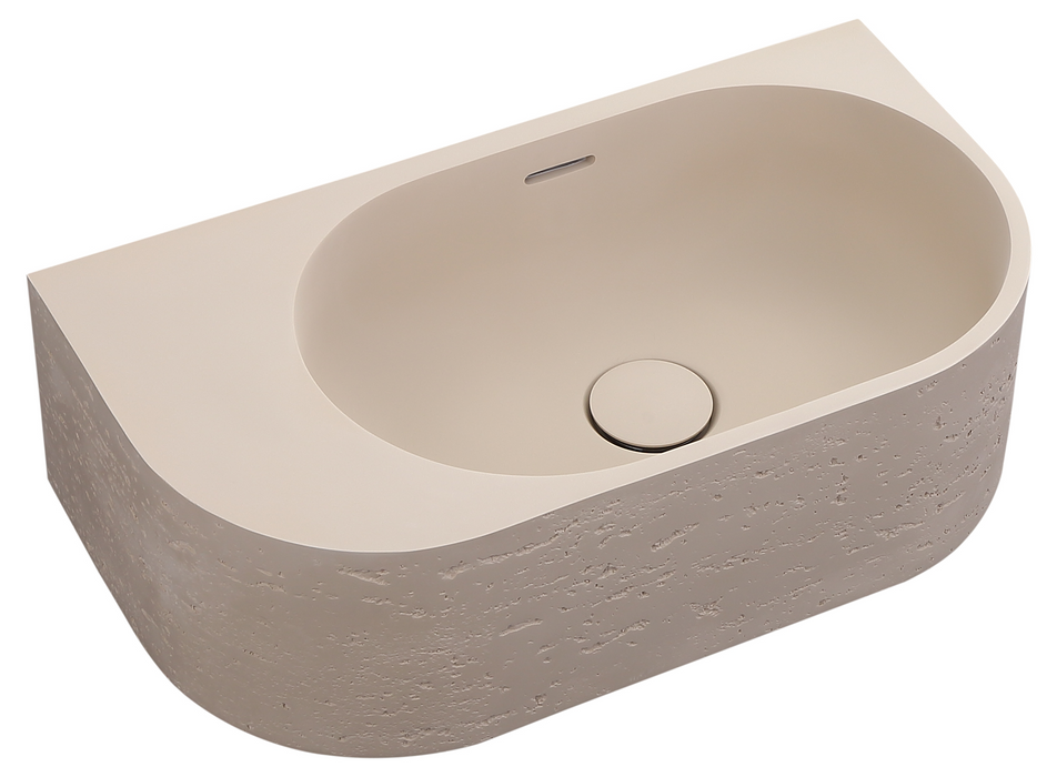 Elysia Left Hand Above Counter Basins Latte - BAS-L-502715-LAT