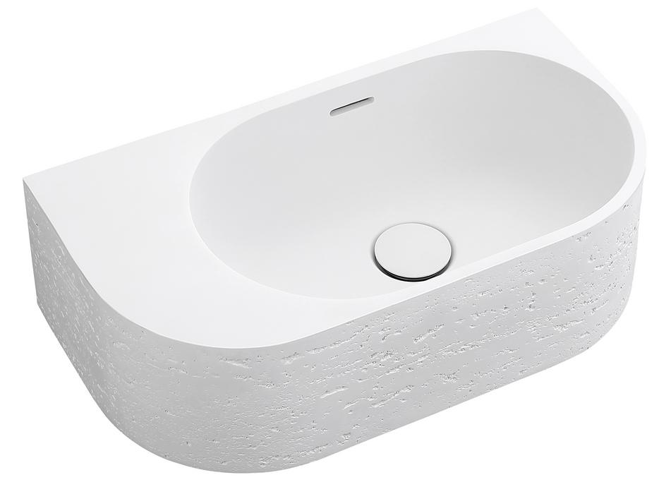 Elysia Left Hand Above Counter Basins Neige - BAS-L-502715-NEI