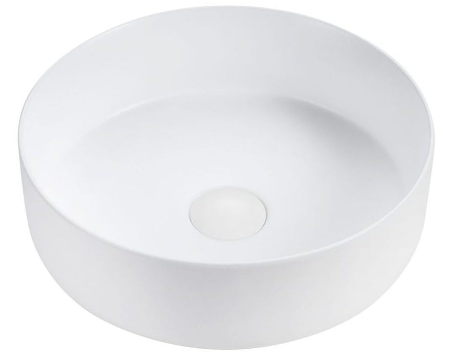 Rotonda 360mm Above Counter Basin Matte White - BAS-RND36512-V-MW
