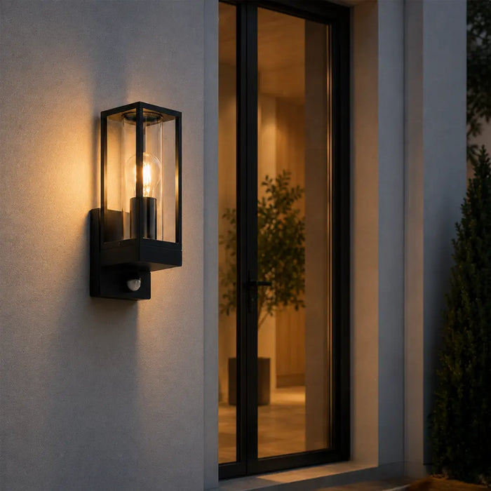 Belmin Exterior Sensor Wall Light Black - BELMIN EXS-BK