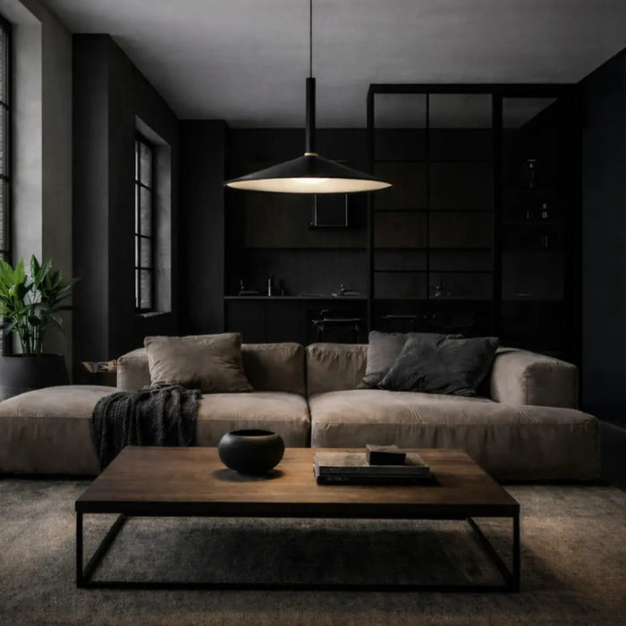 Benito Large LED Pendant Light 24W 3CCT Black - BENITO PE48-BKWH
