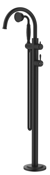 Mica Heritage Freestanding Bath Mixer With Hand Shower Black – TRIM KIT ONLY - BFM-HS-4-BLK