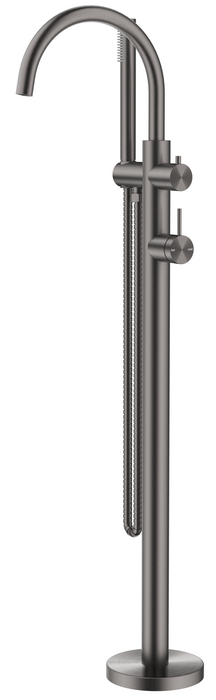 Mica Freestanding Bath Mixer With Hand Shower Gunmetal – TRIM KIT ONLY - BFM-HS-5-GM