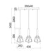 Buy Island Pendant Lights Australia Blackband 3 Light Black Iron Cage Diamond Bar Pendant - BLACKBAND1X3