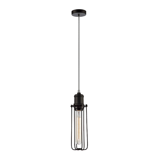 Buy Mini Pendants Australia Blackband 1 Light Black Iron Tubular Cage Pendant - BLACKBAND3