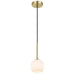 Buy Pendant Lights Australia Bobo 1 Light Pendant Antique Gold & Opal Matt - BOBO PE01-AGOM