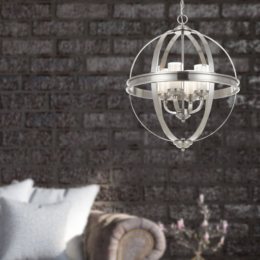 Buy Pendant Lights Australia Bodum 4 Light Pendant Nickel Matt, Clear, Opal - BODUM PE4-NK