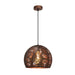 Buy Pendant Lights Australia Botanica 1 Light Coffee Embossed Dome Shape Pendant - BOTANICA03