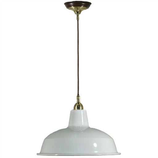 Buy Pendant Lights Australia Single Cord Pendant Brass With 300mm Warehouse White Shade - 3000107