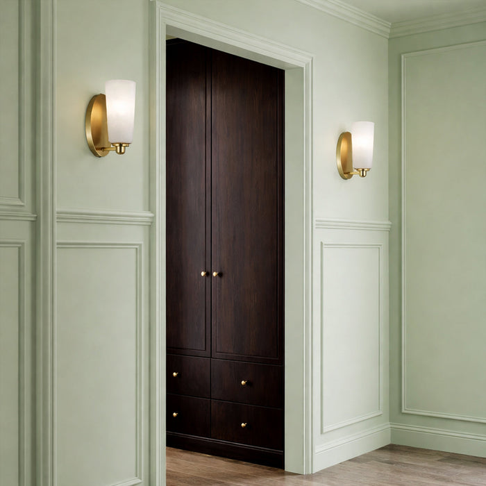 Brevan Wall Light Antique Gold & Alabastro - BREVAN WB1-AGMB