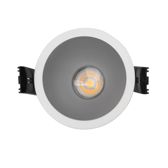 Brex 70mm Recessed LED Downlight 7W 3000K White & Silver - BREX DL70-WHSL93