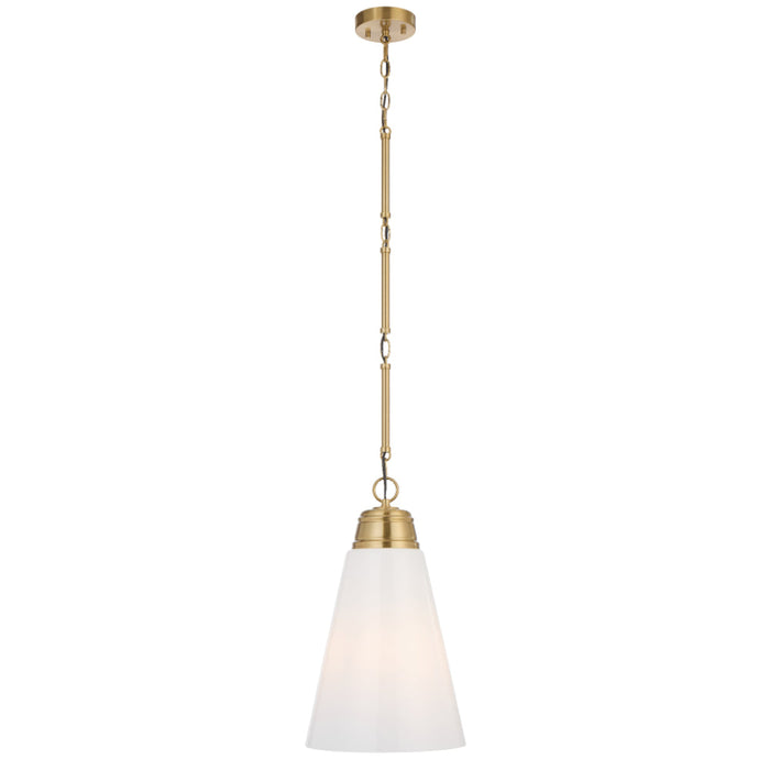 Brine 288mm Pendant Light Antique Gold & Opal - BRINE PE28-AG