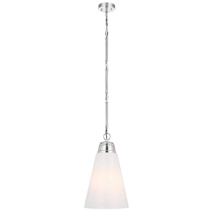 Brine 288mm Pendant Light Polished Nickel & Opal - BRINE PE28-NK