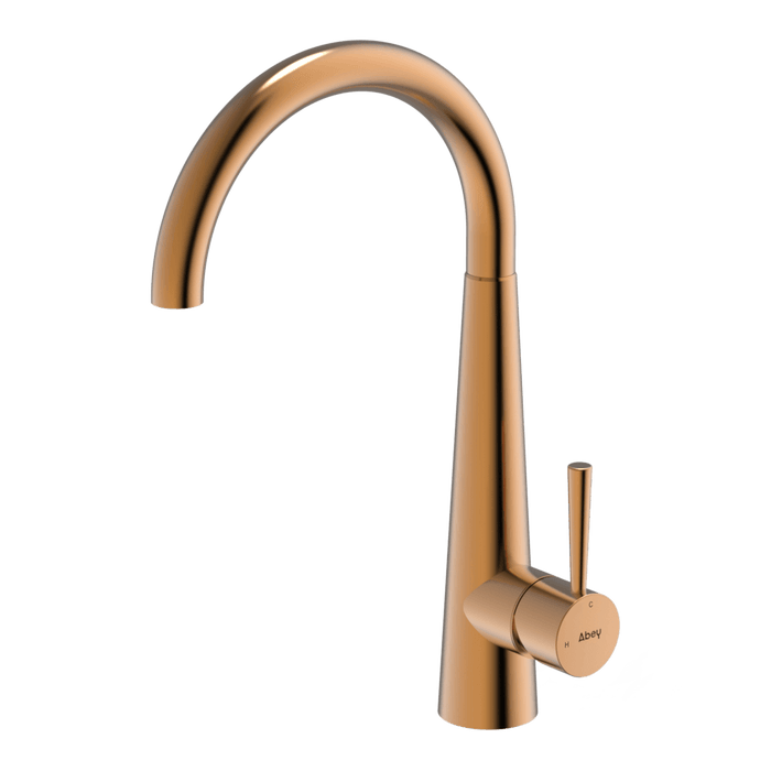 304 Gooseneck Bar Sink Mixer Artisan Copper - BTA014-CO