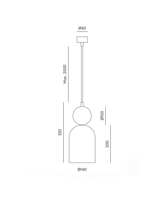 Bell Copo Pendant Light Green & Matte Brass - ARO.C1084/ORO/GRN/TBC
