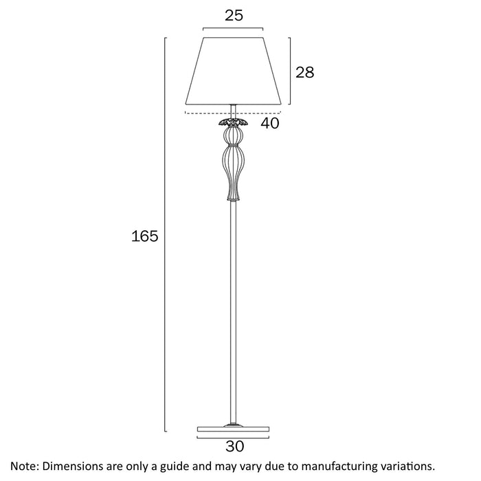 Cadiz Floor Lamp Antique Gold - CADIZ FL-AGCRM