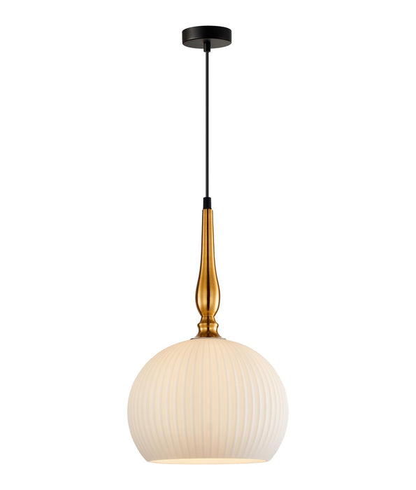 Caliz Large Pendant Light Iron & Frosted Glass Brass - CALIZ1