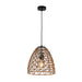 Buy Pendant Lights Australia Interior Natural Hemp Rope & Black Hardware 1 Light Pendant 300mm - CANAMO1