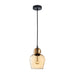 Buy Pendant Lights Australia Interior Bronze Amber Ellipse Glass Shape 1 Light Pendant - CHAMPAN1