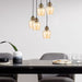 Buy Cluster Pendants Australia Interior Bronze Amber Ellipse Glass Shape 3 Light Cluster Pendant - CHAMPAN1X3R
