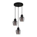 Buy Cluster Pendants Australia Interior Black Smoke Ellipse Glass Shape 3 Light Cluster Pendant - CHAMPAN2X3R