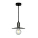 Buy Pendant Lights Australia Chapeau 1 Light Pendant Satin Chrome With Smoke Coolie Shape Shade 220mm - CHAPEAU1