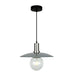 Buy Pendant Lights Australia Chapeau 1 Light Pendant Satin Chrome With Smoke Coolie Shape Shade 315mm - CHAPEAU3