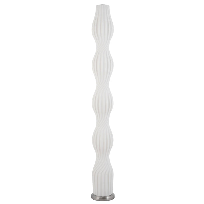 Cholla LED Floor Lamp 24W 4000K Nickel & White - CHOLLA FL-NKWH