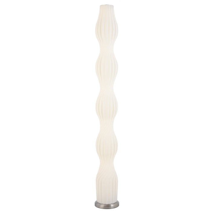 Cholla LED Floor Lamp 24W 4000K Nickel & White - CHOLLA FL-NKWH