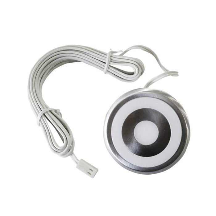 Buy Recessed LED Downlights Australia Round Under Bench Downlight 12V White Stainless Steel RGB - CLALEDRNDSCUBRGB