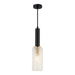 Buy Mini Pendants Australia Interior Oblong Cut Glass 1 Light Pendant Matt Black - CLEO1