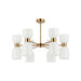Buy Pendant Lights Australia CLESSIDRA Ellipse Pendant 12 Lights Brass Opal - CLESSIDRA4