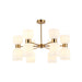 Buy Pendant Lights Australia CLESSIDRA Ellipse Pendant 12 Lights Brass Opal - CLESSIDRA4