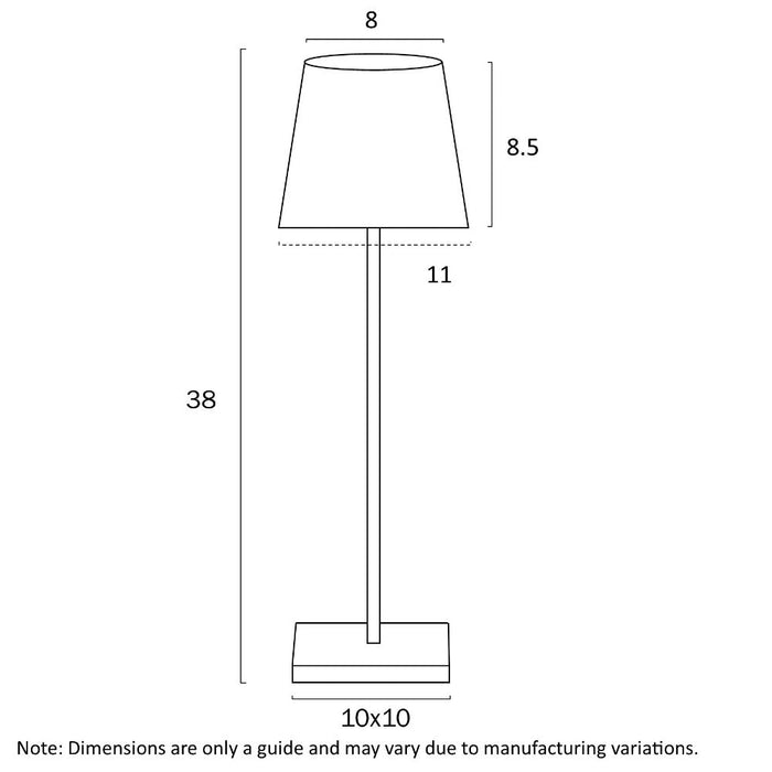 Buy Table Lamps Australia Clio Rechargeable Table Lamp Brown 3000K - CLIO TL-BRW