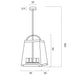 Buy Ceiling Lanterns Australia Colair 4 Light Pendant Solid Brass - COLAIR PE4-BRS