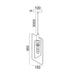 Buy Pendant Lights Australia Contour 1 Light Pendant Black Wire Rectangular Shape - CONTOUR2