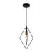Buy Pendant Lights Australia Contour 1 Light Pendant Black Wire Diamond Shape - CONTOUR3